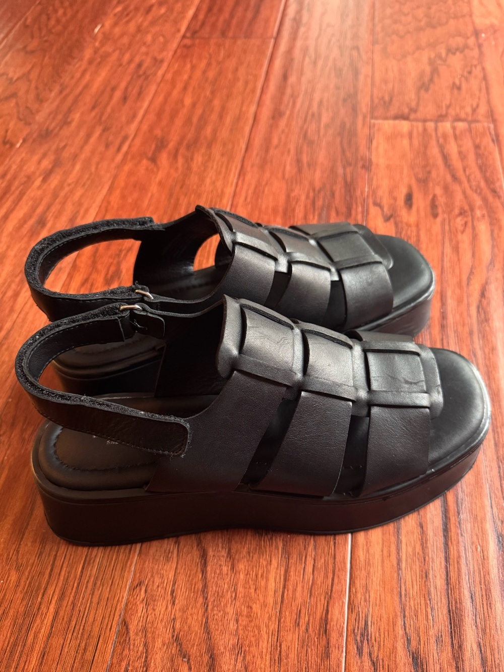 Vagabond Shoemakers Chic Courtney Black Platform Chunky Fisherman Sandals Sz 10 - Picture 3 of 11